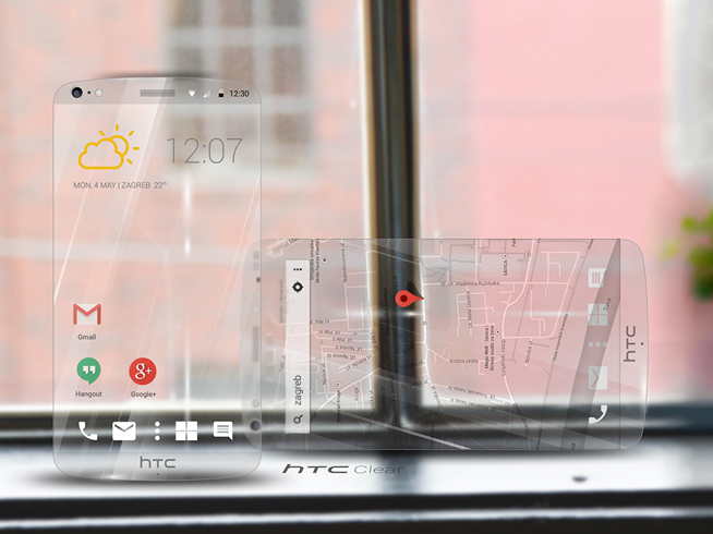 这才叫无边框！HTC Clear透明手机曝光