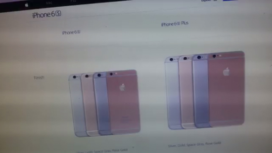 苹果官网泄密 iPhone 6s/6s Plus细节曝光