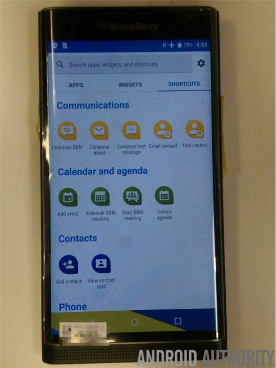 原生安卓？黑莓Venice安卓机再曝光
