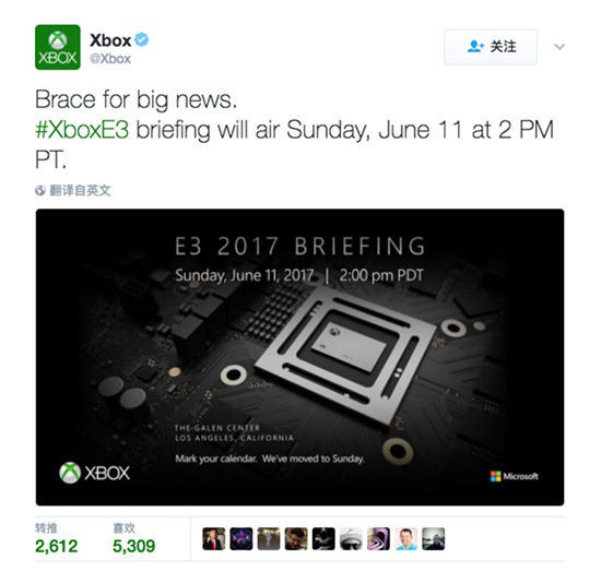 性能吊打PS4 Pro？微软Xbox天蝎座6月E3游戏展见