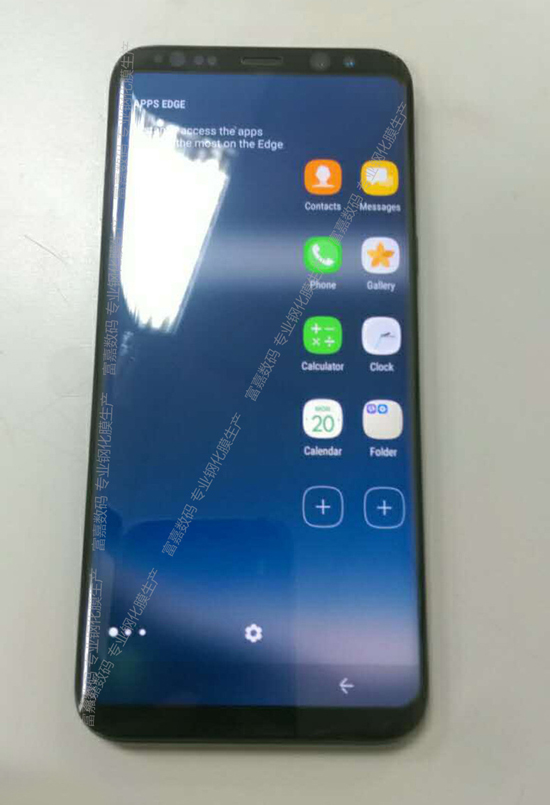 三星Galaxy S8真机泄露：超大屏占比 但额头很多麻子