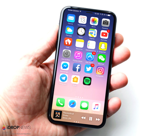 iPhone 8最新渲染图曝光：惊艳程度远超三星S8