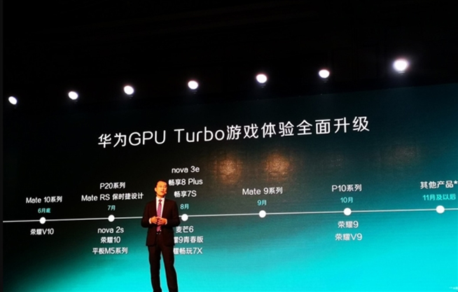 华为手机GPU Turbo升级时间表：Mate10最快 非旗舰用户也有份