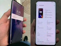一加手机7真机照泄露：无开孔双曲面真全面屏 设计完全变了样