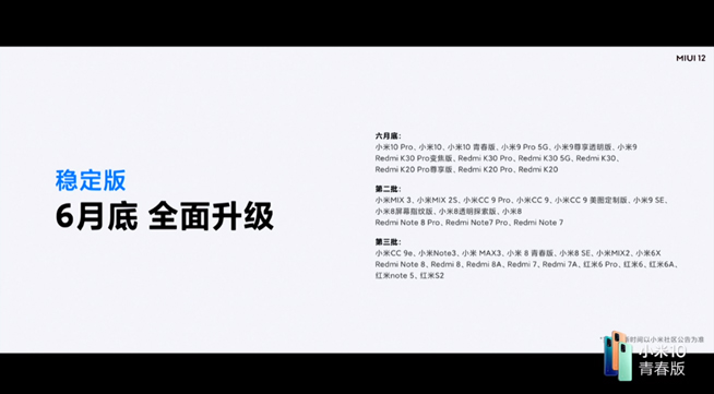小米10青春版2099元起售 MIUI 12同步登场即日起内测